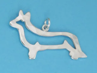 Microsculptures 1047 Cardigan Welsh Corgi Silver Charm