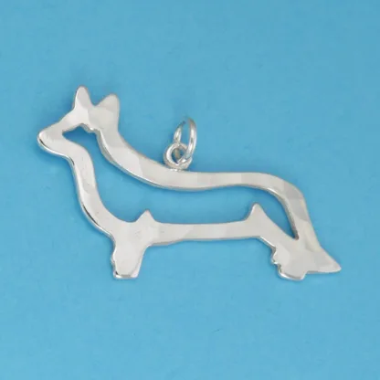 Microsculptures 1047 Cardigan Welsh Corgi Silver Charm
