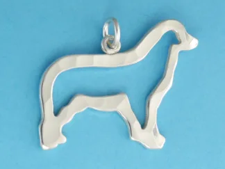Microsculptures 1049 Australian Shepherd Silver Charm