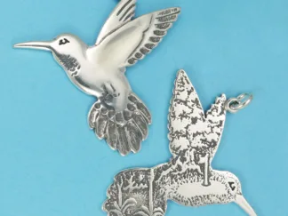 Microsculptures 1052 Hummingbird Silver Pendant