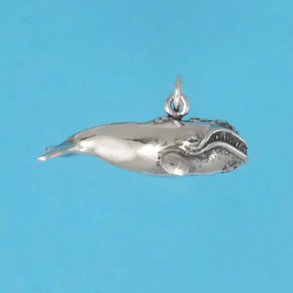 Microsculptures 1053 Right Whale Silver Charm