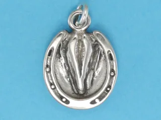 Microsculptures 1063 Shod Horse Hoof Silver Charm