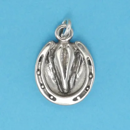 Microsculptures 1063 Shod Horse Hoof Silver Charm
