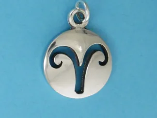 Microsculptures 1070 Smooth Aries Silver Charm