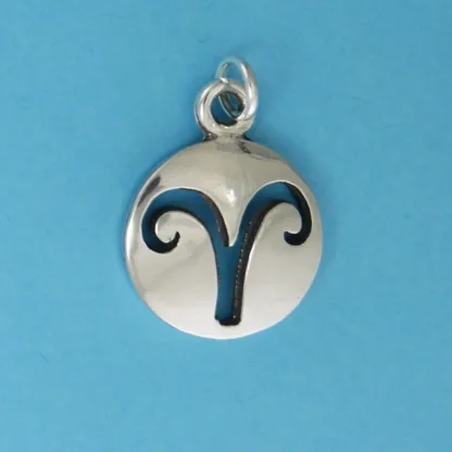 Microsculptures 1070 Smooth Aries Silver Charm