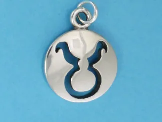 Microsculptures 1071 Smooth Taurus Silver Charm