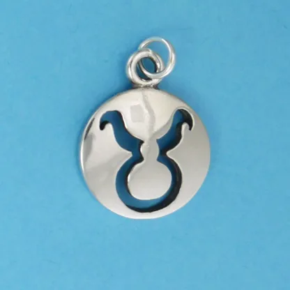 Microsculptures 1071 Smooth Taurus Silver Charm