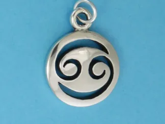 Microsculptures 1073 Smooth Cancer Silver Charm