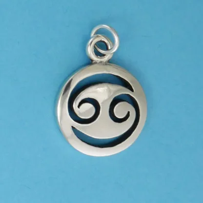 Microsculptures 1073 Smooth Cancer Silver Charm