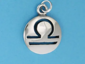 Microsculptures 1076 Smooth Libra Silver Charm