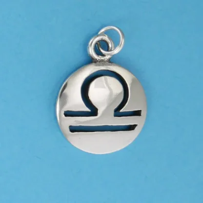 Microsculptures 1076 Smooth Libra Silver Charm