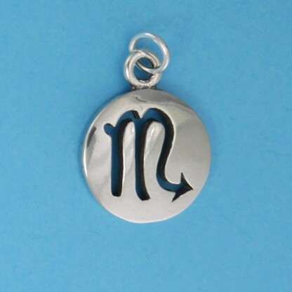 Microsculptures 1077 Smooth Scorpio Silver Charm