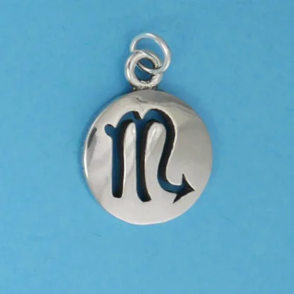 Microsculptures 1077 Smooth Scorpio Silver Charm