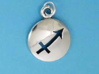 Microsculptures 1078 Smooth Sagittarius Silver Charm