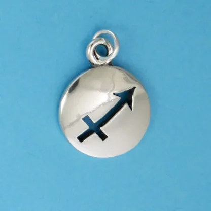 Microsculptures 1078 Smooth Sagittarius Silver Charm