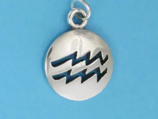 Microsculptures 1080 Smooth Aquarius Silver Charm
