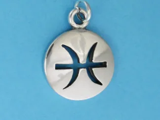 Microsculptures 1081 Smooth Pisces Silver Charm