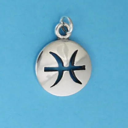 Microsculptures 1081 Smooth Pisces Silver Charm