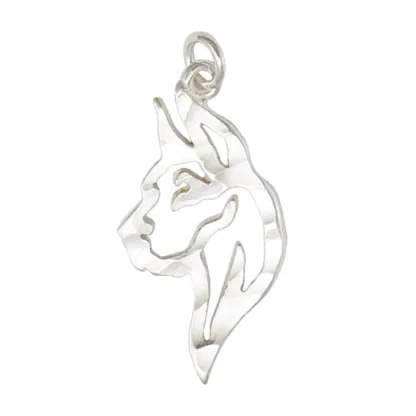 Microsculptures 1083 Great Dane Head Silver Charm