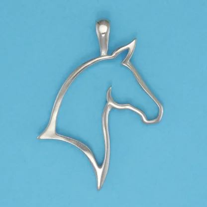 Microsculptures 1100 Horse Head Silver Pendant