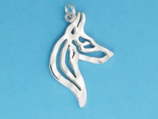Microsculptures 1102 Doberman Pinscher Head Silver Charm