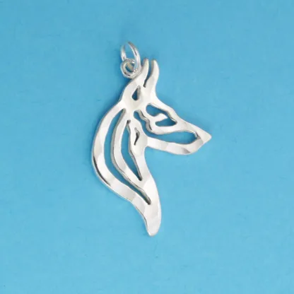 Microsculptures 1102 Doberman Pinscher Head Silver Charm