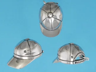 Microsculptures 1105 Baseball Cap Silver Charm