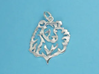 Microsculptures 1109 Rough Collie Head Silver Charm