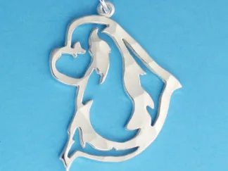Microsculptures 1112 Cavalier Spaniel Head Silver Pendant