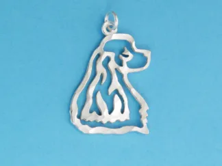 Microsculptures 1115 Cocker Spaniel Head Silver Charm
