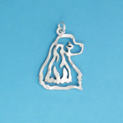 Microsculptures 1115 Cocker Spaniel Head Silver Charm
