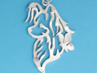 Microsculptures 1117 Papillon Head Silver Pendant