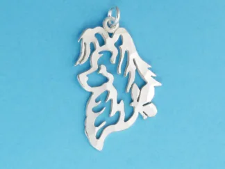 Microsculptures 1118 Papillon Head Silver Charm