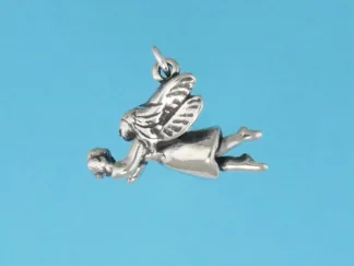Microsculptures 1124 Fairy with Heart Silver Charm
