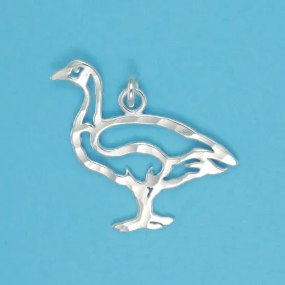 Microsculptures 1133 Goose Silver Pendant
