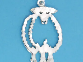 Microsculptures 1134 Sheep Silver Pendant