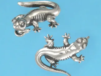 Microsculptures 1139 Salamander Silver Pendant