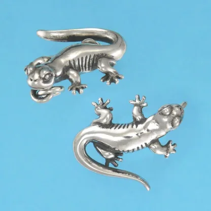 Microsculptures 1139 Salamander Silver Pendant