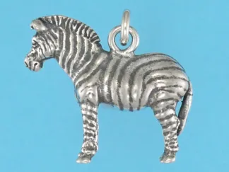 Microsculptures 1143 Zebra Silver Charm