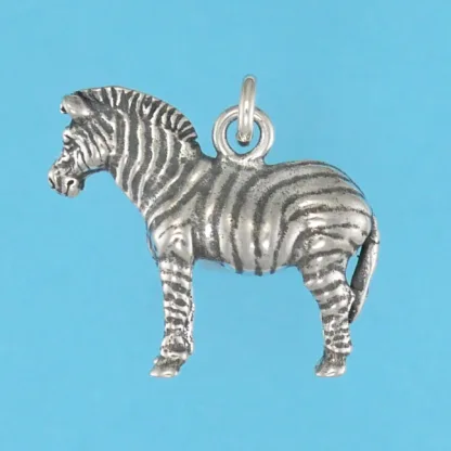 Microsculptures 1143 Zebra Silver Charm