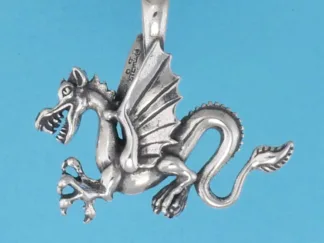 Microsculptures 1144 Dragon Silver Pendant