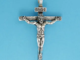 Microsculptures 1145 Crucifix Silver Pendant-Large