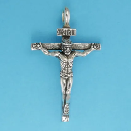 Microsculptures 1145 Crucifix Silver Pendant-Large