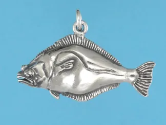 Microsculptures 1152 Flounder Silver Charm