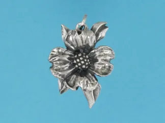 Microsculptures 1157 Dogwood Flower Silver Charm