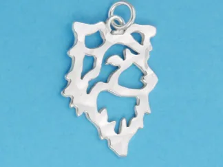 Microsculptures 1159 Border Collie Head Silver Charm