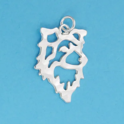 Microsculptures 1159 Border Collie Head Silver Charm