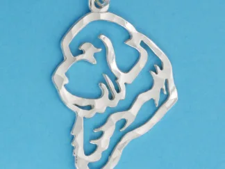 Microsculptures 1164 Newfoundland Head Silver Pendant
