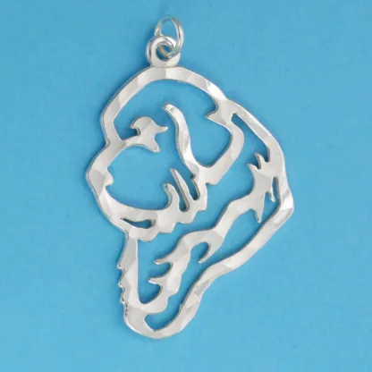 Microsculptures 1164 Newfoundland Head Silver Pendant