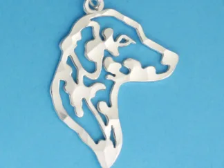 Microsculptures 1170 Dalmatian Head Silver Pendant